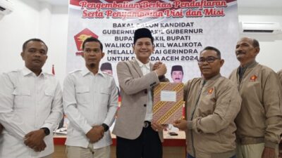 Mirwan, Pengusaha Sukses Daftar Calon Bupati Aceh Selatan via Gerindra