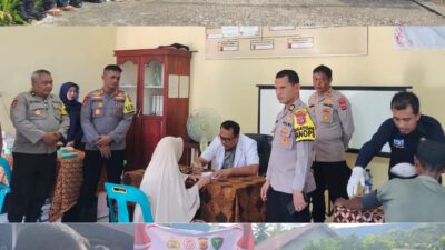 Sambut Hari Bhayangkara ke-78, Polres Aceh Selatan Gelar Bakti Kesehatan