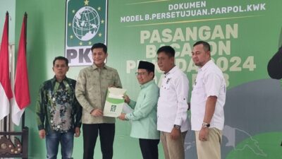 Cak Imin Serahkan B1KWK PKB Untuk Haji Mirwan Dan Baital Mukadis di Pilbup Aceh Selatan 2024